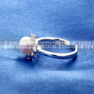 2016 European Style Rings 925 Sterling Silver Pearl Ring Design thumbnail-4