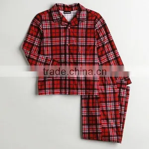 Sleepwear Fabric, Plaid Flannel Fabric, 20s*10s 40*42 100% Cotton Flannel, Pajamas Print Flannel thumbnail-3