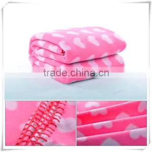 Heart Polar Fleece Fabric Knitting Machine Blanket thumbnail-1