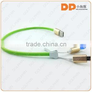 Multifunctional Mobile Accessories 2 in 1 Zipper Usb Cable for Iphone and Android Charger thumbnail-1