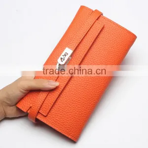 Cheap Genuine Cow Leather Wallet Women's Long Wallet thumbnail-2