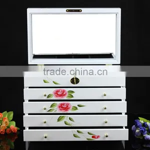 Newest Natural Wooden Jewelry Box Unique Lacquer Jewellery Gift Packaging Box thumbnail-1