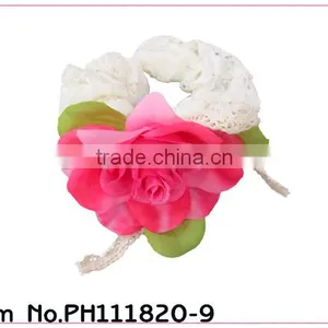 Fabric Flower Hair Scrunchie ,hair Elastic Band thumbnail-1