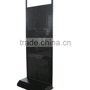 Metal Gondola Floor Display Stand /Hardware Tools Display Shelf With Hooks and Sticker for Logo thumbnail-1
