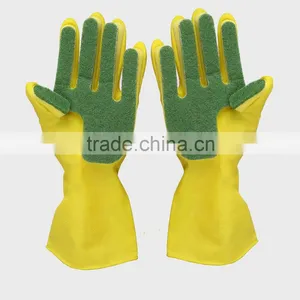 Cleaning Sponge Silicone Dishwashing Waterproof Cheap Washing Kitchen Gloves thumbnail-5