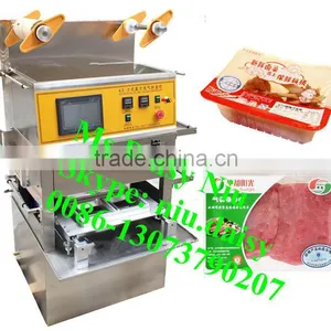 Vacuum Food Pastic Tray Sealer/fruit Tray Sealing Machine/vacuum Vegetable Packing Machine thumbnail-1
