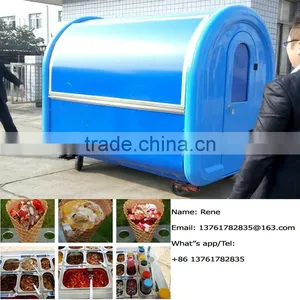 China Supply Kiosk Street Vending Trailer Cart Snacks and Sweets Food Trolley for Sale thumbnail-1