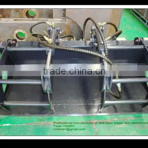 Skid Steer Loader Attachment Grapple Bucket thumbnail-1