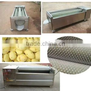 Nylon Brush Type Stainless Steel Automatic Potato Decorticator thumbnail-1
