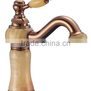 Vintage Rose Gold Jade Basin Mixer thumbnail-1