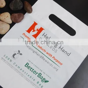 100%Degradable&Compostable EN13432 Certified Die-cut Shopping Bag thumbnail-1