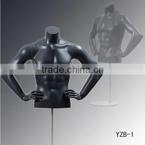Cheap Realistic Adjustable Half Body Torso Male Mannequins on Sale thumbnail-3