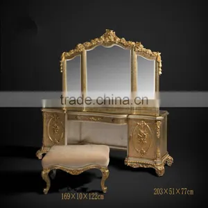 Imperial Noble Design Button Tufted Chesterfield Bed, Luxury Wood Carved King Size Bed & Night Stand,Royal Bedroom Furniture Set thumbnail-4