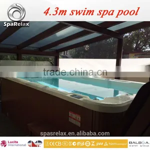 Best Acrylic Mini Pool Swimming Spa for Adults With 17" TV Powerful Air Jets thumbnail-1