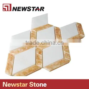 Newastar Yellow And Gold Marble Chinese Factory Cheap Price Mosaic Supplies thumbnail-6