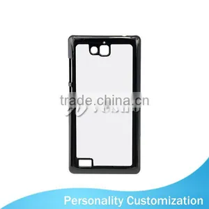 Guangzhou 2D Sublimation Custom Printed Black Color Silicone Plastic Phone Case With Aluminum Sheet For Huawei Honor 3C thumbnail-2