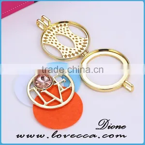 Latest Design Crystal Necklace Aromatherapy Essential Oil Diffuser Necklace thumbnail-3