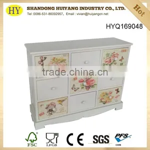 Solid Wood Furniture Living Room Cabinet With 9 Drawers thumbnail-2