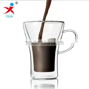 Heat-resistant Double Wall Glass for Milk Coffee and Juice thumbnail-1