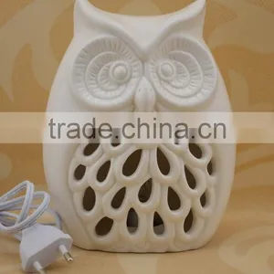 Hand Made Owl Shape Ceramic Decoration Lamp Wholesale thumbnail-1