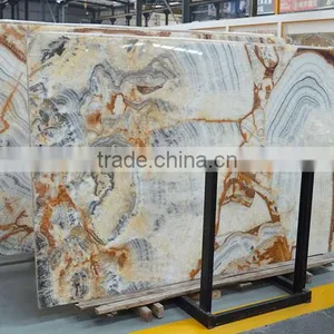 Chinese Painting White Gold Vein Luxury Marble Slab thumbnail-1