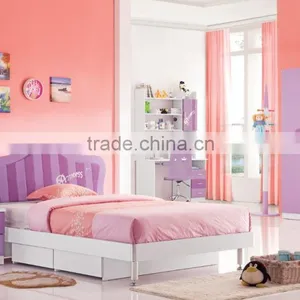 RD101 Sweet Girl Purple Princess Bedroom Set 2015 New Children Kids Furniture on Sale in Stock thumbnail-1