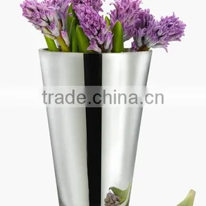 Modern Stainless Steel Metal Large Flower Vases Decoration Flower Tall Vase thumbnail-3