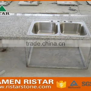 China Tiger Skin White Granite Kitchen Countertop With Upmounted Sink thumbnail-1