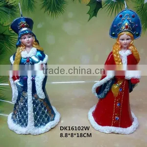 Christmas Beautiful Girl Carved Candle Deocration thumbnail-2