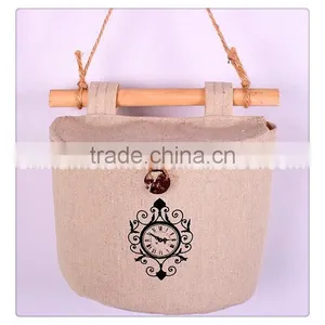 Wholesale Cotton Four Semicircular Hanging Bag With Natural Wood Stick ,and With Picture as Show thumbnail-4