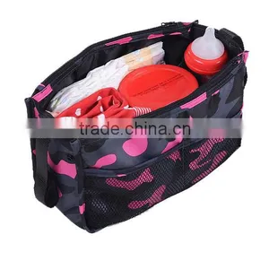 Pink Camo Hanging Nappy Bag for Stroller thumbnail-4