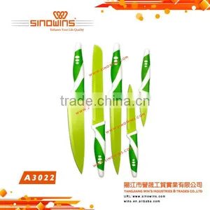 A3022 Colorful Non-stick Coating 5pcs Stainless Steel Knife Set thumbnail-3