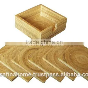 Set of 6 Square Bamboo Placemats thumbnail-1