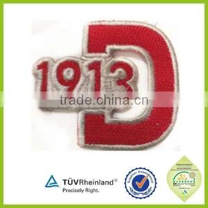 OEM Factory Custom Sew on Letter Number Embroidery Patch for Hat thumbnail-1