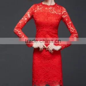 Ladies White Hook Flower Lace Crochet Pencil Skirt thumbnail-1