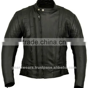 Mens Leather Motorbike Jacket thumbnail-1