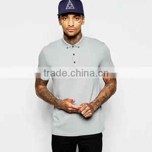 Custom Logo t Shirt Pique Polo t Shirt With Button Down Collar PS0112A thumbnail-1