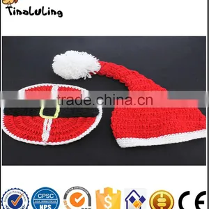 Cute Newborn Baby Girl/Boy Crochet Knit Tinaluling Santa Costume Photo Photography Prop Christmas Outfit for Newborn Baby thumbnail-2