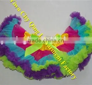 Hot Sale Baby Girl Pettiskirt Rainbow Chiffon Baby Pettiskirt Fluffy Chiffon Pettiskirt Tutu for Girls thumbnail-1