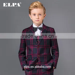 ELPA Plaid Designer Wholesale 3 Piece Kids Boys Suits Casual Suits for Boys thumbnail-1