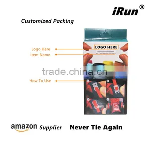 No-Slip No Need Tie Runners Work Shoes Blue Flat Elastic Shoelaces - Lazy Untied Elastic Anchor Shoelaces - Accept Custom thumbnail-6