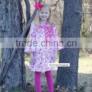 Baby Girls Dress Heart Dress Valentines Dress With Matching Hair Bow and Chunky Necklace Set thumbnail-2