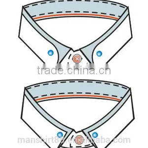 Custom Model Long Sleeve Turn up Collar Bespoke Man Shirt thumbnail-4