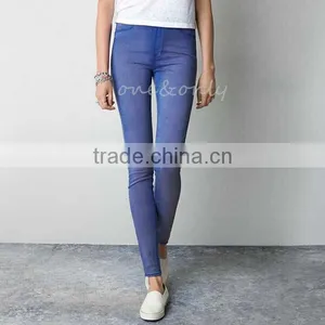 Hot Women Cotton Denim Jegging Trousers Charming Female Skinny Pants P0030 thumbnail-4