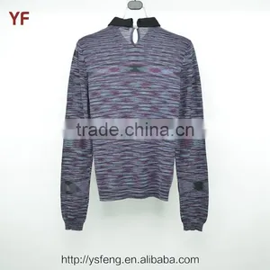 Knitting Polo Sweater Designs For Women 2015 thumbnail-2