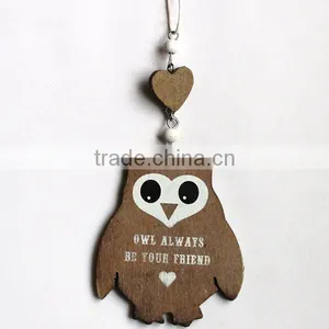 Wood Craft Hanging Cool Owl Always Be Your Friend Decoration Gifts thumbnail-1