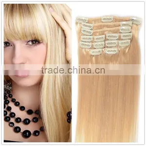 Virgin Brazilian Remy Hair Extension,Tape Hair Extension,Cheap 100% Human Hair Clip In Hair Extension thumbnail-1