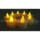 Battery Operated Yellow Flickering LED Candles , Colored Tealight Candles thumbnail-1