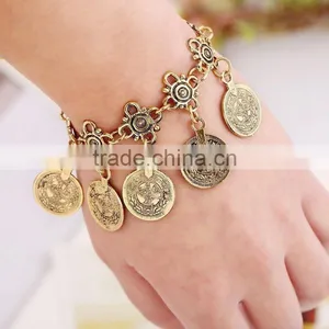 Gypsy Sandals Gold Silver Turkish Coin Bracelet Anklet Ankle Beach Foot Jewelry Chain thumbnail-1