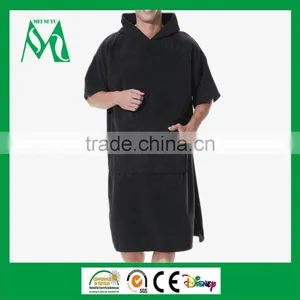 Microfiber Hooded Poncho Bathrobe for Men thumbnail-1